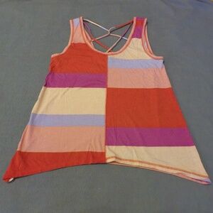 Colorful Flared Bottom Tank Top